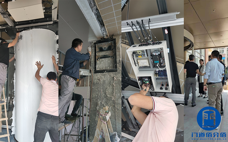 中國建材集團旗下大廈兩翼自動環柱旋轉門工程案例 中國建材集團旗下大廈兩翼自動環柱旋轉門工程案例